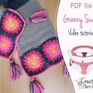 Circular knitting machine scarf tutorial