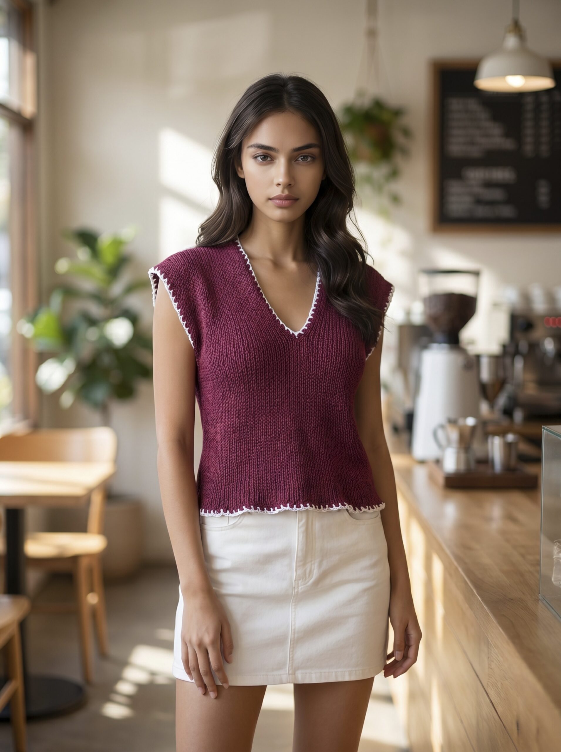 Summer Knitted top on Sentro knitting machine 2 Summer Knitted top on Sentro knitting machine