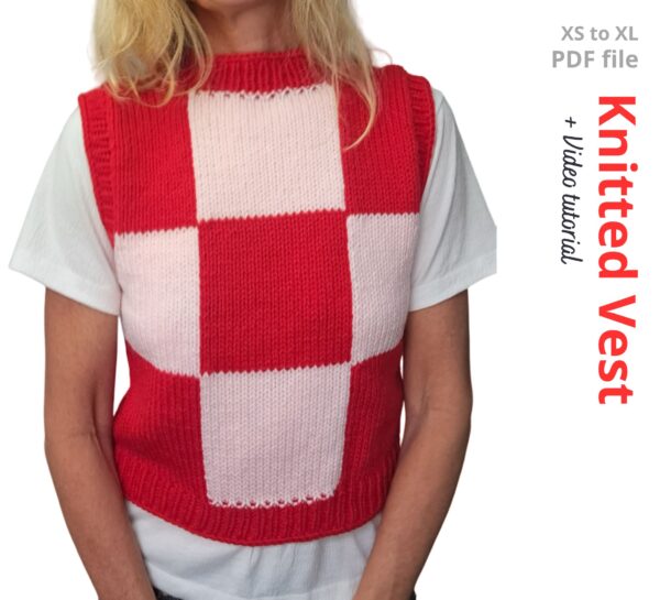 sentro knitting pattern checker vest