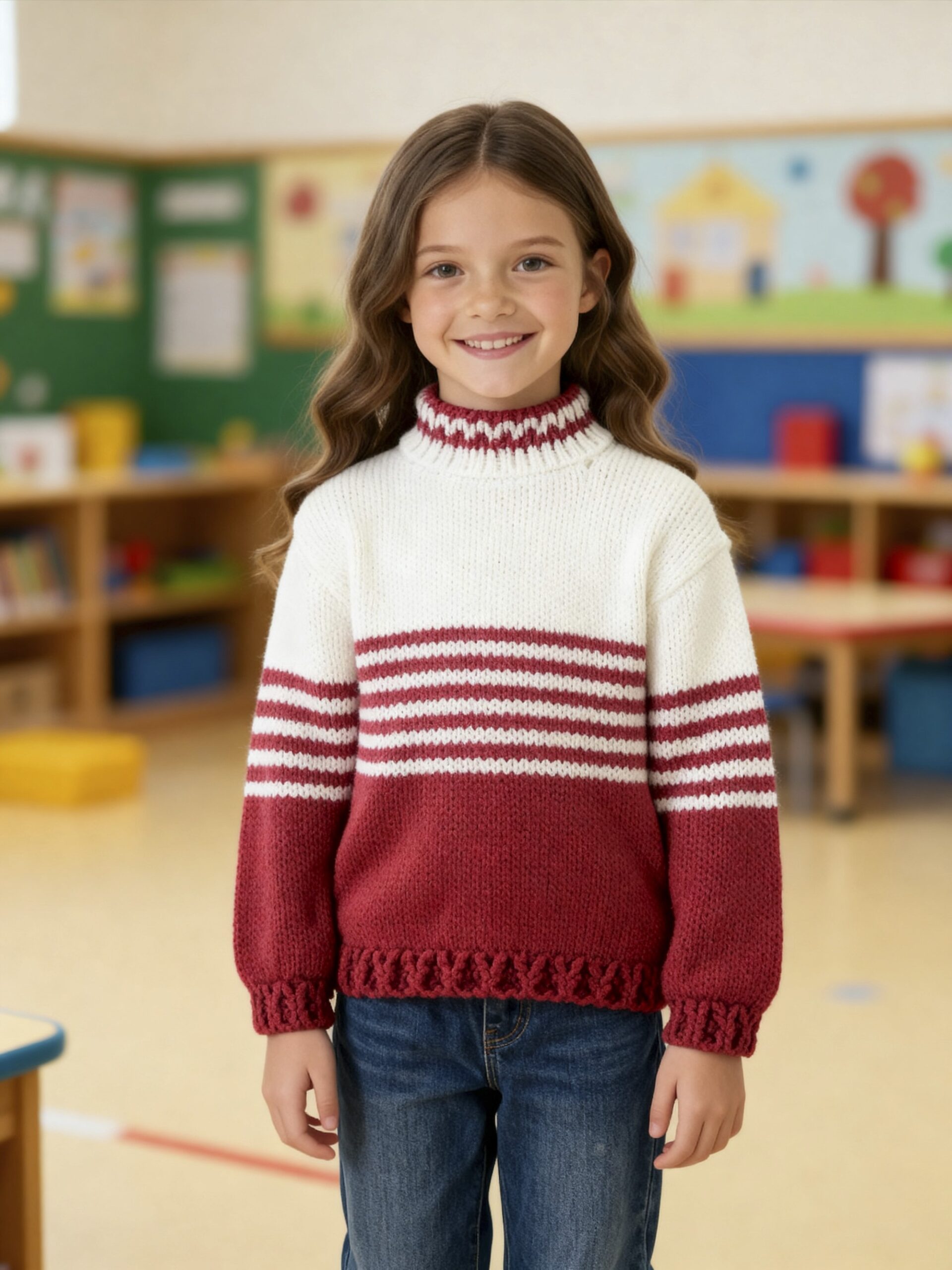 Child sweater Pattern for Sentro knitting machine