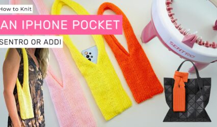 Issey Miyake Inspired iPhone Pocket Knitted Bag