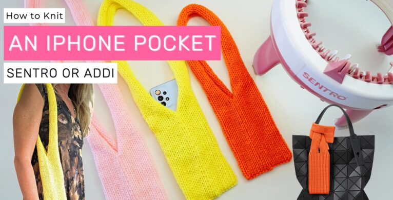Issey Miyake Inspired iPhone Pocket Knitted Bag Pattern