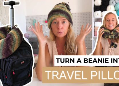 DIY Space-Saving Travel Pillow on a Circular Knitting Machine (Sentro 48 & Addi KingSize)