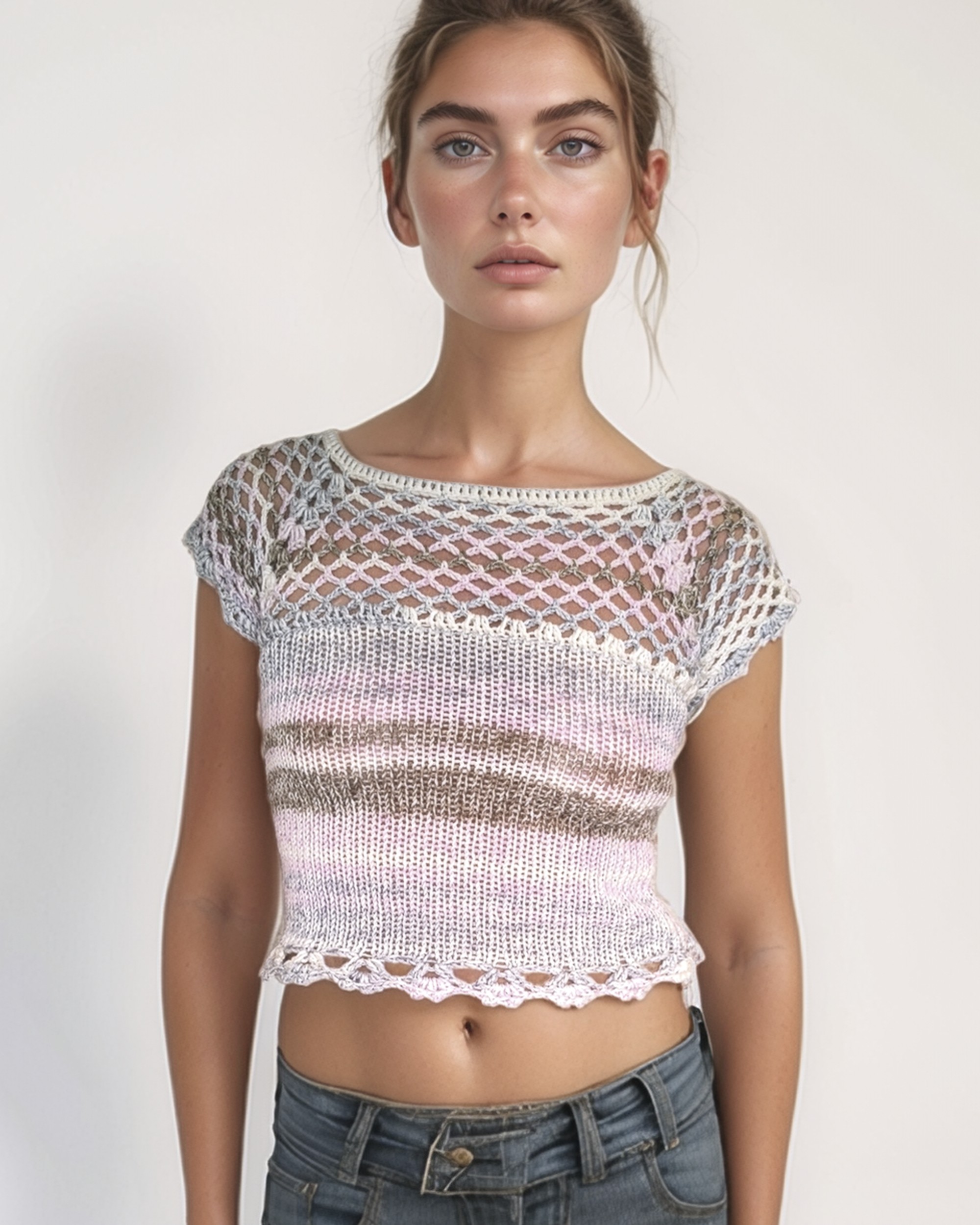 Crochet Yoke Top pattern for Sentro or Addi