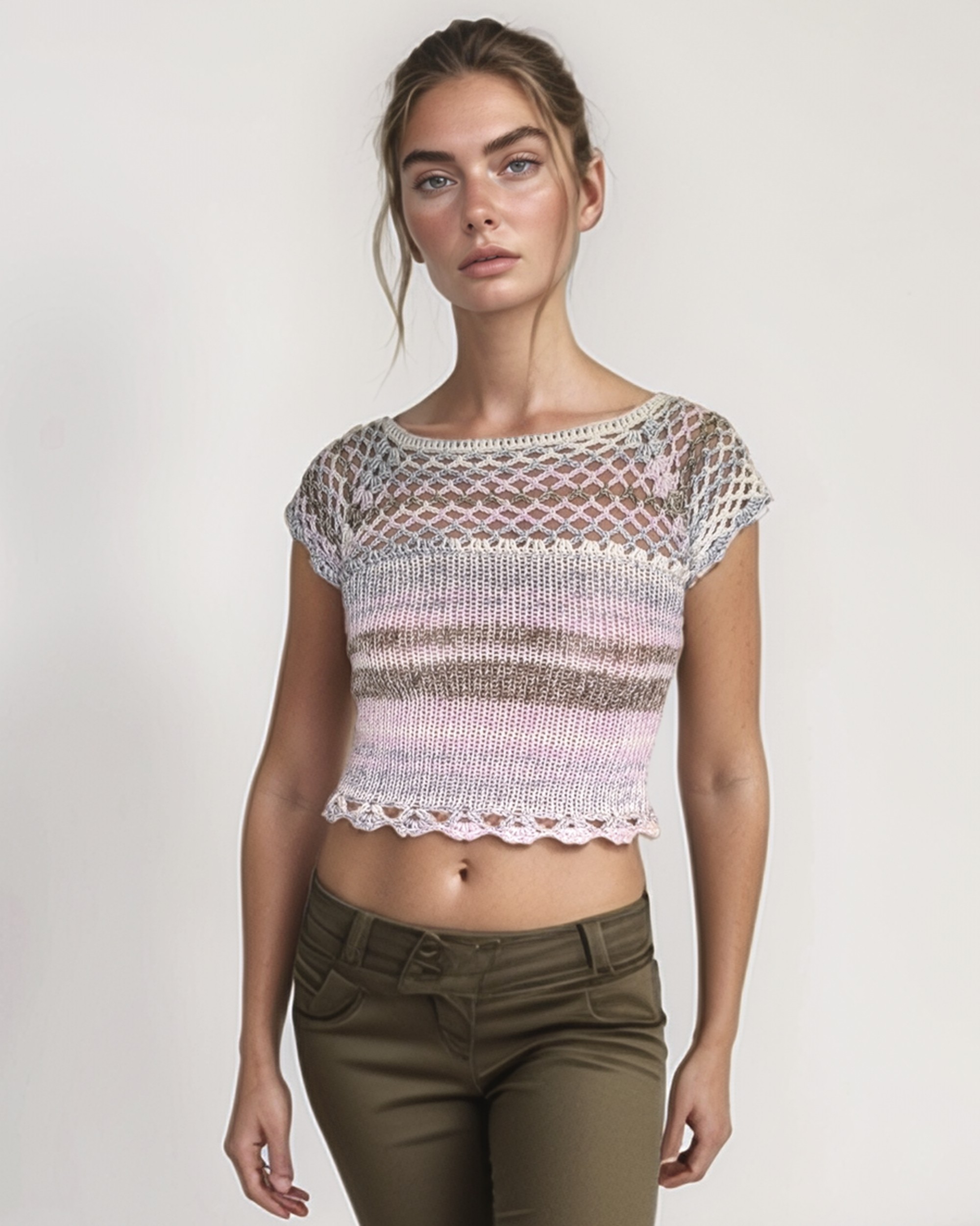 Crochet Yoke Top pattern for Sentro or Addi 2 Crochet Yoke Top pattern for Sentro