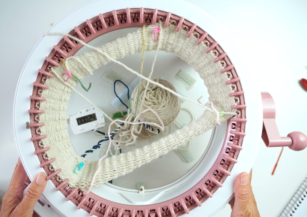 How to make the Viral Baseball Cap Ear Warmer on a Sentro Knitting Machine 8 Viral Baseball Cap Ear Warmer on a Sentro