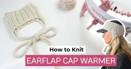 How to make the Viral Baseball Cap Ear Warmer on a Sentro Knitting Machine