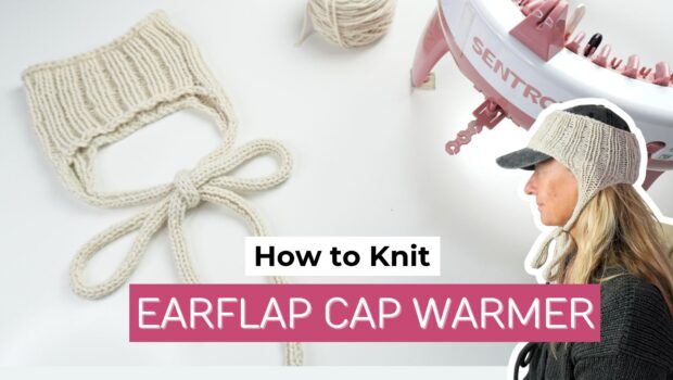How to make the Viral Baseball Cap Ear Warmer on a Sentro Knitting Machine