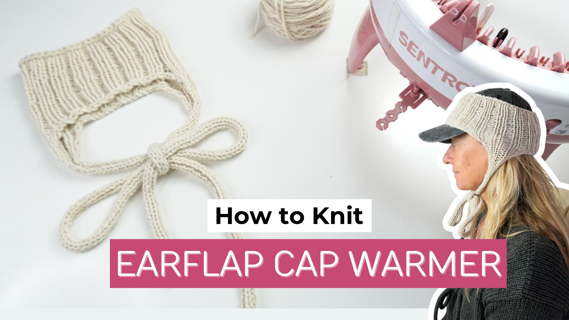 How to make the Viral Baseball Cap Ear Warmer on a Sentro Knitting Machine